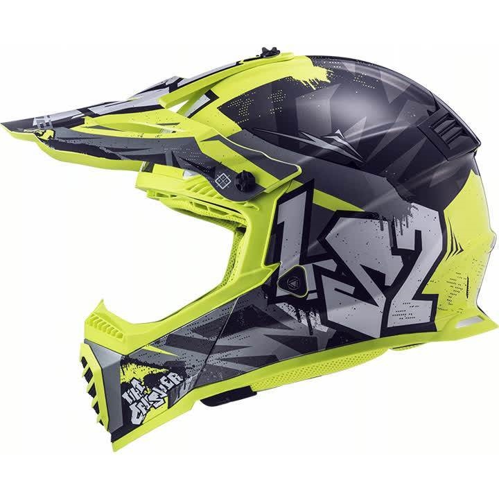 Bild von Motocross Helm LS2 Fast Evo Crusher Gelb MX437