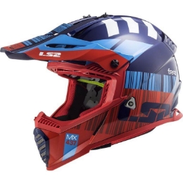 Bild von LS2 MX437 Fast Evo Xcode Motocross Helm Rot Blau
