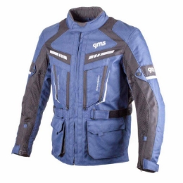 Poletna motoristična jakna GMS Track Light, modra/črna
