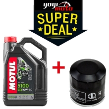 Bild von MOTUL 5100 4T 10W40 4 L Motoröl + Motorrad Ölfilter (SUPER DEAL)